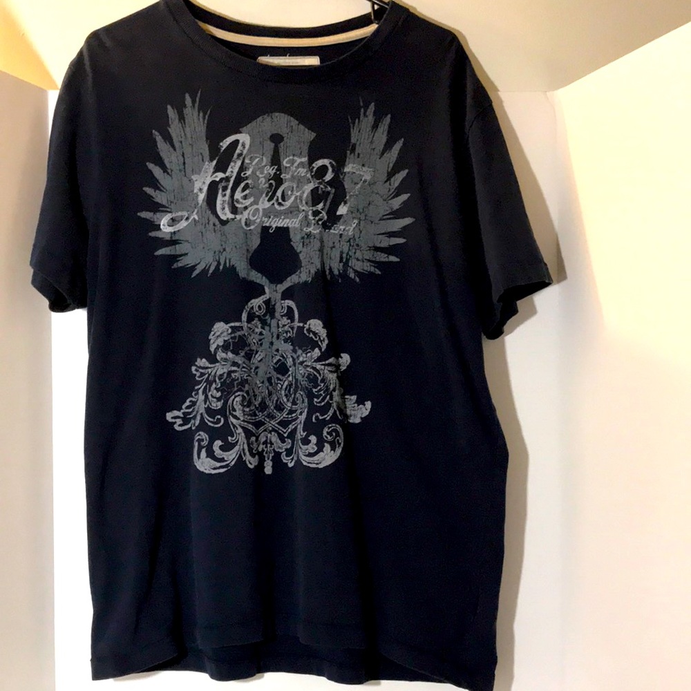 Aeropostale graphic short sleeve t shirt size xl  black white 1987 stree…